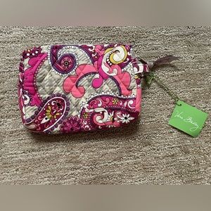 👛Vera Bradley Small Paisley Meets Plaid Cosmetic Bag 💄💋👛